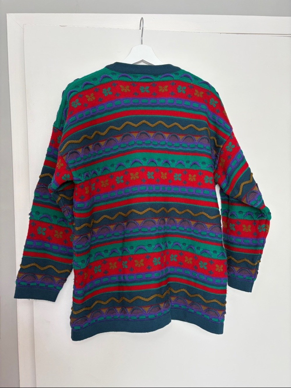 La Dame Australia Multi-Color Knit Cardigan Large - Picture 5 of 5